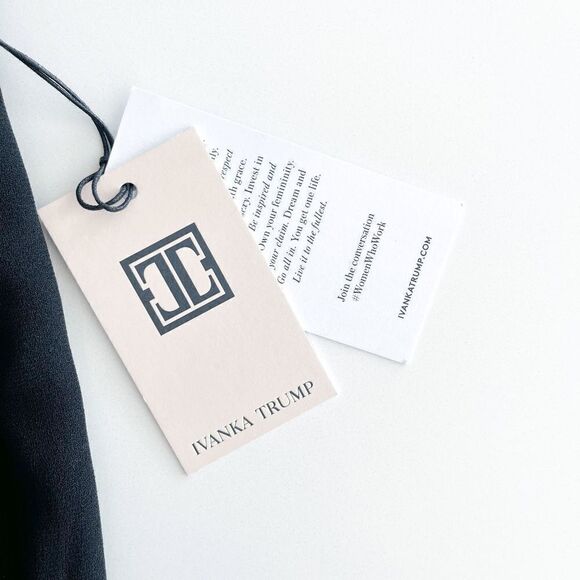 Ivanka Trump Womens Trouser Pants Bow Tie Black Size 10 NWT - Picture 5 of 11